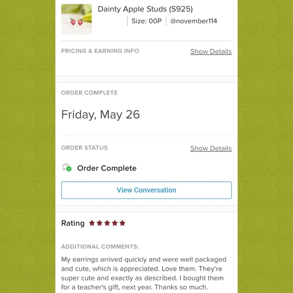 Dainty Apple Studs (S925) - Only 4 left! - Picture 10 of 10